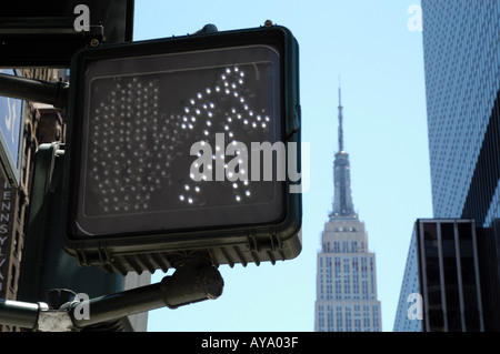 Grüne Ampel gehen, New York City, USA Stockfoto