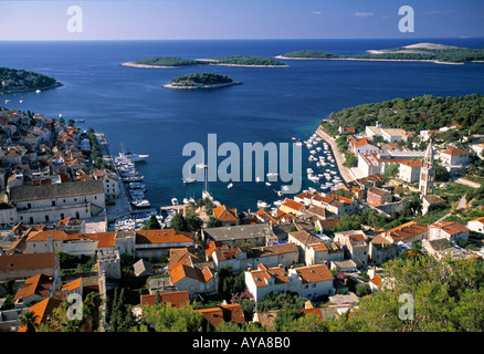 Stadt Hvar Insel Hvar Kroatien Stockfoto