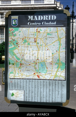 Verkehrsmittel Karte, rapid transit, Stadtzentrum, Hauptstadt, Madrid, Provinz Madrid, Spanien, Europa Stockfoto