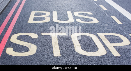 Haltestelle Straße Kennzeichnung Baker Street London Stockfoto