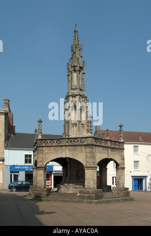 Shepton Mallet des 15. Jahrhunderts Market Cross im Zentrum Stadt Stockfoto