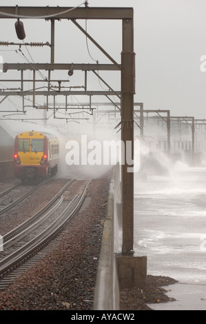 Bei extremen Wetterbedingungen zu trainieren Stockfoto