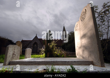 Das Grab von Captain Richard Grindall, die in der Schlacht von Trafalgar-Flotte unter Nelson serviert Stockfoto