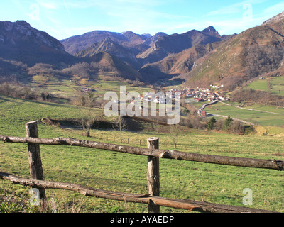 Soto de Fieber Dorf, Naturpark Redes und Biosphere Reserve, Asturien, Spanien Stockfoto