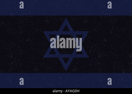 Israelische Flagge in den Sternen Stockfoto