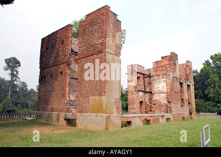 Historische Jamestowne Landung Jamestown Regelung Ambler Originalhaus erbaut in den 1750er Jahren Virginia va Stockfoto