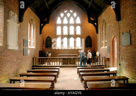 Historischen Jamestown Landung ursprüngliche Siedlung alte Kirche altar Stockfoto