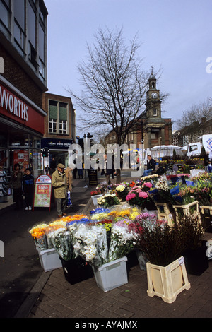 Newcastle-under-Lyme Markt In Staffordshire Stockfoto