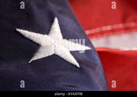 Eine Nahaufnahme von den Sternen und Streifen. Stockfoto