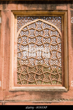 Fenster Indien Sikandra Akbar Grab Stockfoto