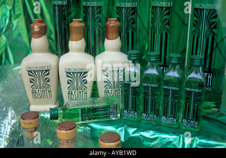 Flaschen Absinth Stockfoto
