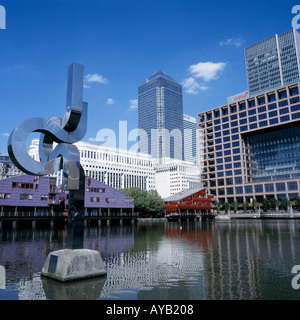 Entwicklung der Canary Wharf in London Docklands Stockfoto