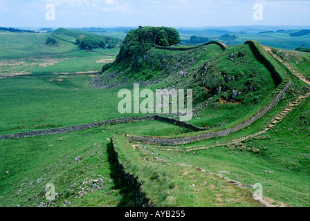Der Hadrianswall in Northumberland, England UK Stockfoto