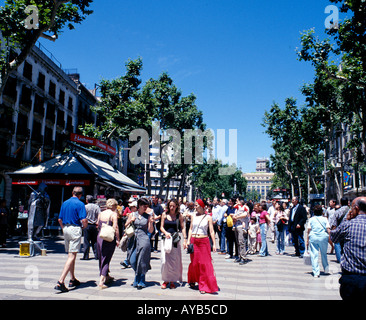 Die Ramblas Barcelona-Spanien Stockfoto