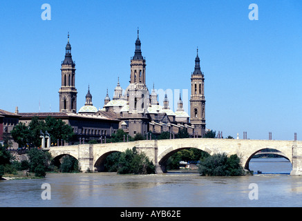 Die Basilika Pilar in Zaragoza Spanien Stockfoto