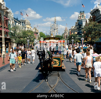 Main Street in Disneyland Florida Stockfoto