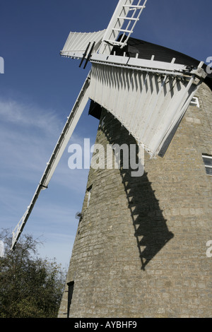 Bradwell Windmühle in Milton Keynes war früher von den Bauern in der Gegend, die Neustadt entstand und besteht seit. Stockfoto