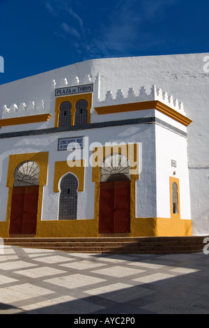 Maurischen Stil Eingang der Stierkampfarena Plaza de Toros in Ayamonte Huelva Spanien Stockfoto