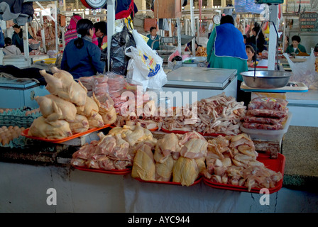 Huhn in ein Open-Air-Markt in Cusco-Peru Stockfoto