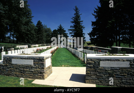 Y Schlucht Friedhof, Beaumont Hamel Memorial Park, Somme, Nordost-Frankreich. Stockfoto