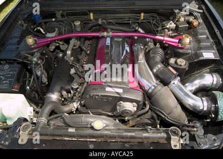 Nissan Skyline Turbo Turbochraged high-Performance Motor schnell macht Pferd macht Drehmoment Auto Verbrennungsmotor Stockfoto