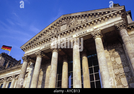 Blick auf den Reichstag in Berlin Deutschland Stockfoto