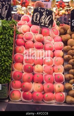 La Boqueria-Markt Barcelona Spanien Stockfoto