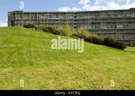 Robin Hood Gardens gemeindeverwaltung wohnsiedlung East London E14 2008 2000S UK HOMER SYKES Stockfoto