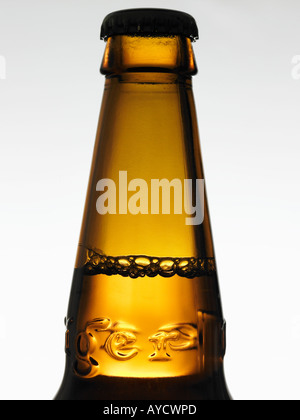 Hals des Bier Flasche hinterleuchtet - high-End digital image 61mb Stockfoto