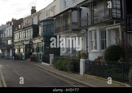 Victoria Parade, Broadstairs, Kent, Vereinigtes Königreich, in der Nähe wo der Schriftsteller Charles Dickens und schrieb Stockfoto