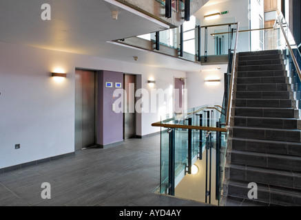 Adelaide Wharf Schlüssel Arbeiter Apartments, Shoreditch, London, Eingang/Rezeption Stockfoto