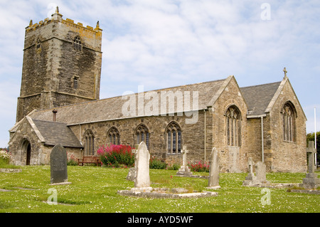 St Merryn Kirche St Merryn in der Nähe von Padstow Cornwall Großbritannien Stockfoto