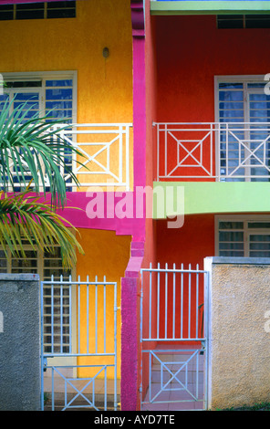 Bunte Entwicklung in Flic-En-Flac, Mauritius Stockfoto