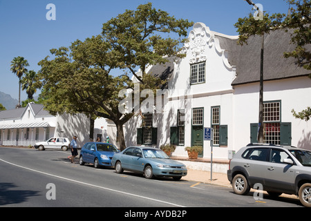 Bletterman House, ein Beispiel für Cape niederländischen Kolonialarchitektur in Stellenbosch, Western Cape, Südafrika Stockfoto