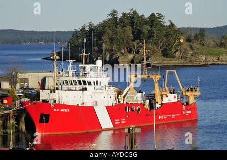 Canadian Coast Guard Schiff W E Ricker in Nanaimo BC Stockfoto