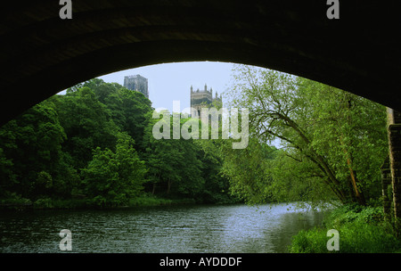 Kathedrale von Durham und Fluss tragen County Durham England UK Stockfoto