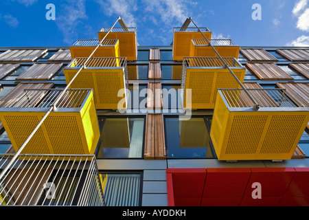 Adelaide Wharf Schlüssel Arbeiter Apartments, Shoreditch, London, außen Stockfoto