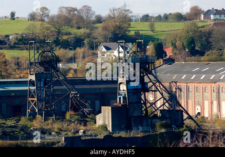 Ehemaligen Penalta Zeche Singlebörse ab 1906 in der Nähe von Richard Barke South Wales Valleys die saniert werden, für den Wohnungsbau Stockfoto