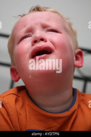 Kleinkind einen Wutanfall haben Stockfoto