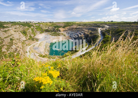 Die Delabole Schiefer-Steinbruch in Nord Cornwall Stockfoto