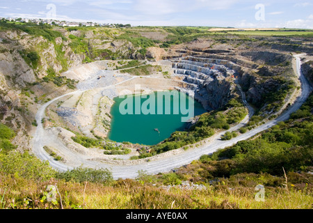 Die Delabole Schiefer-Steinbruch in Nord Cornwall Stockfoto