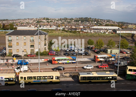 Ansicht der Newport Stadtzentrum entfernt vom Busbahnhof Stockfoto