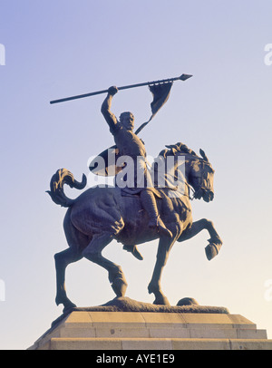 Sevilla, Spanien.  Denkmal für El Cid, Rodrigo Díaz de Vivar geboren ca. 1040 starb 1099 aka El Cid Campeador. Stockfoto