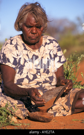 Australische Aborigines Frau Outback Australien Stockfoto