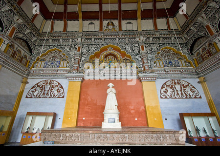 Grosser Saal im Königspalast Thanjavur in Thanjavur Südindien Stockfoto