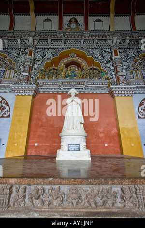 Grosser Saal im Königspalast Thanjavur in Thanjavur Südindien Stockfoto