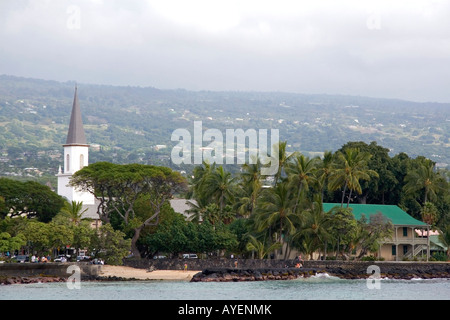 Mokuaikaua Kirche in Kailua Kona auf Big Island von Hawaii Stockfoto