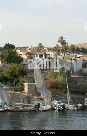 Nubischen Dorf Koti Elephantine Island Aswan oder Assuan-Nil Tal südlichen Oberägypten Stockfoto