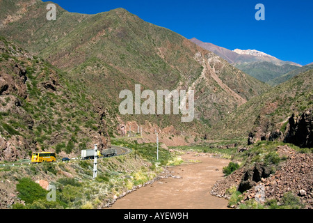 Mendoza-Fluss in der Anden-Sortiment-Argentinien Stockfoto