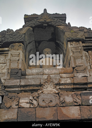 Buddha, Borobudur, Java, Indonesien Stockfoto